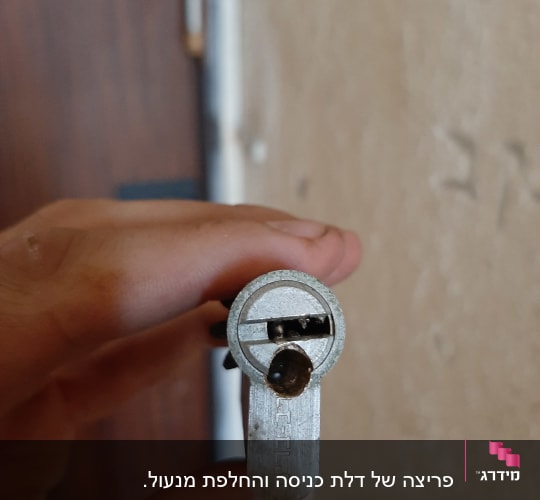 מנעול גלילי מוחזק ביד עם ברגים גלויים